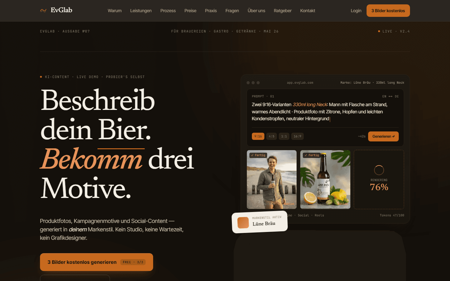 EvGlab: Website-Projekt von EvGlab